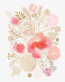 Flower Watercolor Painting Floral Design Pink Watercolor - Pink Kate Spade Pattern, HD Png Download, Transparent PNG