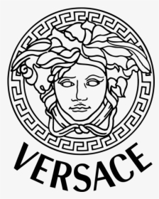 Black And White Versace Logo, HD Png Download, Transparent PNG