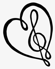 Transparent Lesbian Clipart - Heart Music Symbol Tattoo, HD Png Download, Transparent PNG