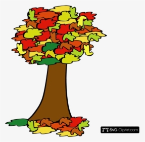 Fall Tree Coloured Clip Art Icon And Clipart Transparent - Tree Treasure Hunt Clue, HD Png Download, Transparent PNG