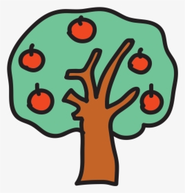 Doodle Icon - Apple Tree Cartoon, HD Png Download, Transparent PNG