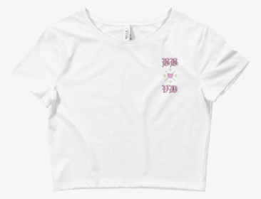 Pastel Goth Script Writing Text White Crop Top Pink - Asexual Crop Top ...