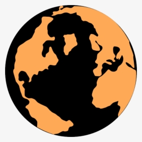 Orange And Black Globe Svg Clip Arts - Orange And Black Globe, HD Png Download, Transparent PNG