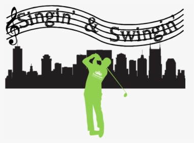 Transparent Golf Silhouette Png - Nashville Skyline Silhouette Png, Png Download, Transparent PNG