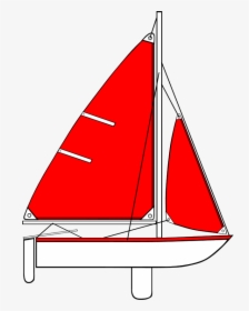 Free Red Boat Cliparts - Red And White Sailing Boat Clipart, HD Png Download, Transparent PNG