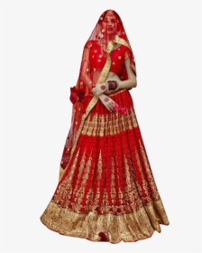 Bridal Anarkali Lehengas Png Free Download - Indian Weddings Lehenga For Bride, Transparent Png, Transparent PNG