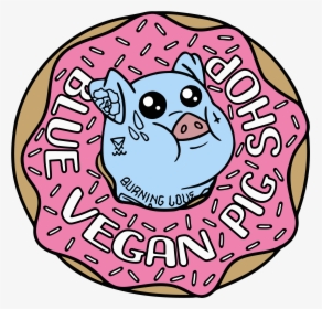 Blue Vegan Pig Shop - Blue Vegan Pig, HD Png Download, Transparent PNG