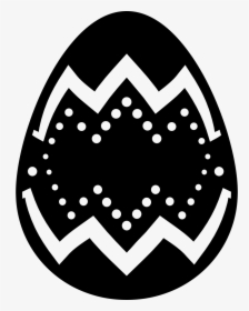 Easter Egg Of Dark Chocolate With Zig Zag And Dots - Huevo De Pascua Negro Png, Transparent Png, Transparent PNG