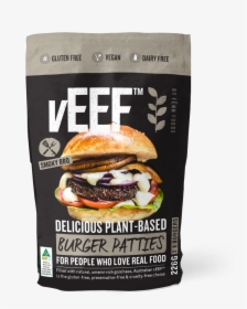 Veef Australian Plant Based Burger Patties - Cheeseburger, HD Png Download, Transparent PNG
