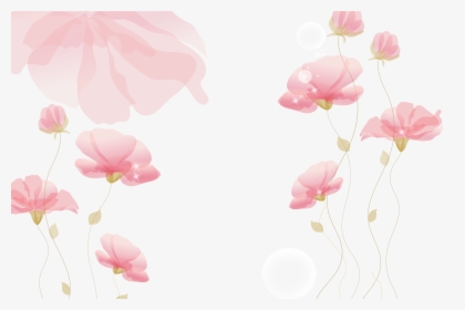 Ink Pink Flowers Background Png Download - Ink Flower Background, Transparent Png, Transparent PNG