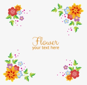 Vector Flowers Background Border Png Download - Vector Flower Border Png, Transparent Png, Transparent PNG