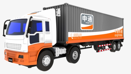 Color Classification, Green Container Truck American - Container Truck Png, Transparent Png, Transparent PNG