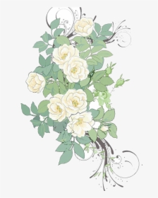 Flower Painting Pattern - Watercolor White Rose Png, Transparent Png, Transparent PNG