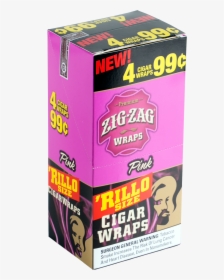 Zig Zag Rillo Wrap Pink 15/4pk - Zig Zag Pink Wraps, HD Png Download, Transparent PNG
