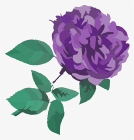 Purple Flower No Background Clip Art At Clker - Purple Flower Clipart No Background, HD Png Download, Transparent PNG