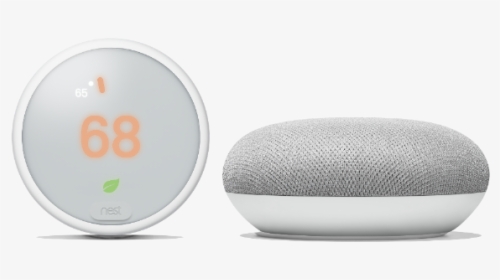 Nest Thermostat E With Google Home Mini Image - Nest E Google Mini, HD Png Download, Transparent PNG