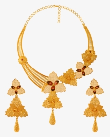 22kt Gold Necklace Set - Pc Chandra Jewellers Necklace Set, HD Png Download, Transparent PNG