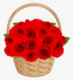 Rose Png - Basket Bunch Flower Png, Transparent Png, Transparent PNG
