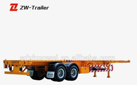 2-axle 20ft Skeleton Utility Cargo Container Truck - Trailer, HD Png Download, Transparent PNG