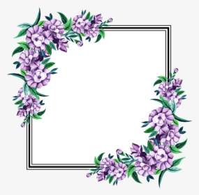 Flower Text Frame Free, HD Png Download, Transparent PNG