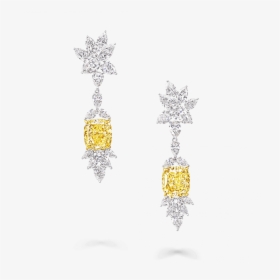 Graff Yellow Diamond High Jewellery A Yellow And White - Earrings, HD Png Download, Transparent PNG