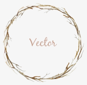 Watercolor Twig Wreath, HD Png Download, Transparent PNG