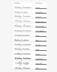 Wedding Invitation Fonts Names, HD Png Download, Transparent PNG