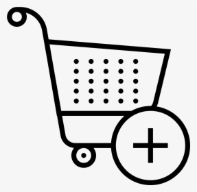 Add Shopping Cart Icon - Shopping Trolley Icon Old, HD Png Download, Transparent PNG
