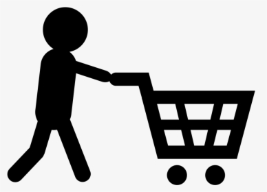 Black And White Shopping Cart - Marketing, HD Png Download, Transparent PNG