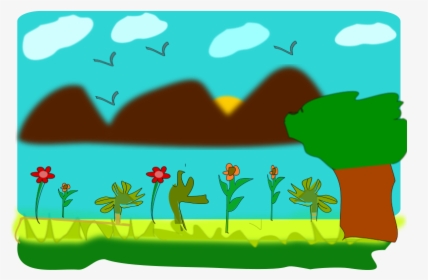 Scenery - Animado Dibujo De Ecosistema, HD Png Download, Transparent PNG