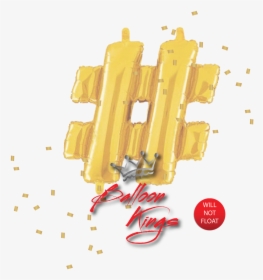 14in Gold Symbol Hashtag 14in Gold Symbol Hashtag - Hashtag Balloon Png, Transparent Png, Transparent PNG