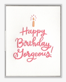 Happy Birthday Gorgeous Letterpress Greeting Card - Picture Frame, HD Png Download, Transparent PNG