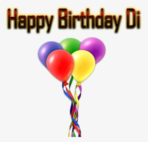 Happy Birthday Di Png Free Background - Birthday Balloons, Transparent Png, Transparent PNG
