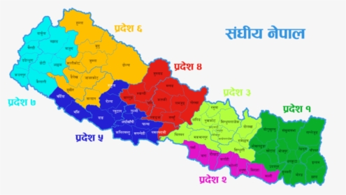 Nepal Map With Province, HD Png Download, Transparent PNG