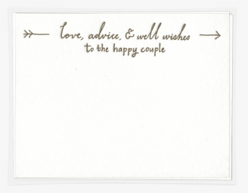 Love, Advice, & Well Wishes Arrow Wedding Advice Card - Display Device, HD Png Download, Transparent PNG