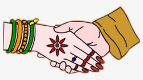 Bride Clipart Hindu Wedding - Wedding Hands Clipart, HD Png Download, Transparent PNG