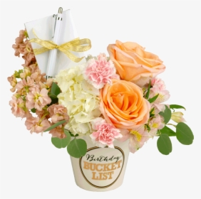 Pastel Birthday Bucket List Bouquet - Birthday Flower Bucket, HD Png Download, Transparent PNG