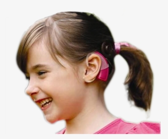 Girl With Cochlear Implant - Girl With Hearing Aids, HD Png Download, Transparent PNG