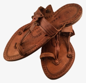 Kolhapuri Leather Chappals - Kolhapuri Chappal Png, Transparent Png, Transparent PNG