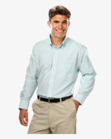Mens Long Sleeve Tall Oxford - Pant Shirt Image Png Format, Transparent Png, Transparent PNG