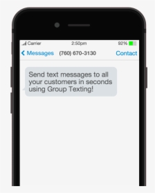 Sms Text Blast Long Code Mobile Smartphone Example - Sms Text Message, HD Png Download, Transparent PNG