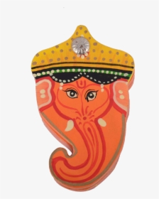 Orange Ganesh Face Coin Holder    Title Orange Ganesh - Illustration, HD Png Download, Transparent PNG