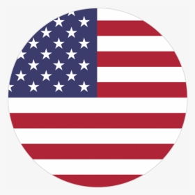 Usa Flag Round Flat, HD Png Download, Transparent PNG