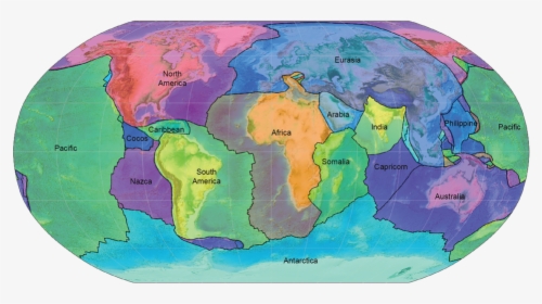 Tectonic Plates Labelled, HD Png Download, Transparent PNG