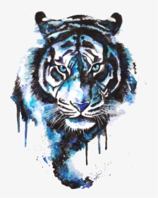 Tattoo Art Watercolor Tiger Painting Drawing Clipart - Tiger Tattoo Png, Transparent Png, Transparent PNG