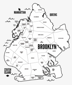 Banner Free Library Neighborhood Guide - Blank Map Of Brooklyn, HD Png Download, Transparent PNG