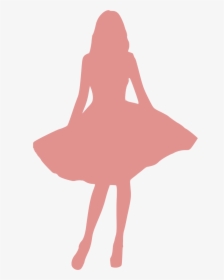 Tutu Clipart Silhouette - Pink Silhouette Of A Girl, HD Png Download, Transparent PNG