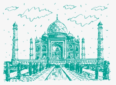 Taj Mahal Pencil Drawing, HD Png Download, Transparent PNG