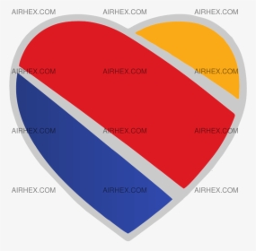 Southwest Airlines - Red Blue Yellow Heart, HD Png Download, Transparent PNG