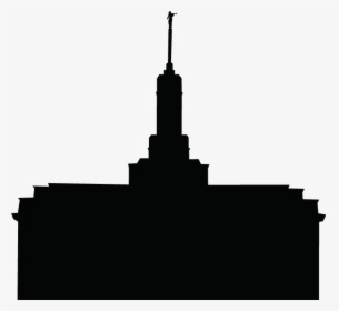 Temple Silhouette Clipart Good Site For Temple Silhouettes - Silhouette Lds Temple Clipart, HD Png Download, Transparent PNG